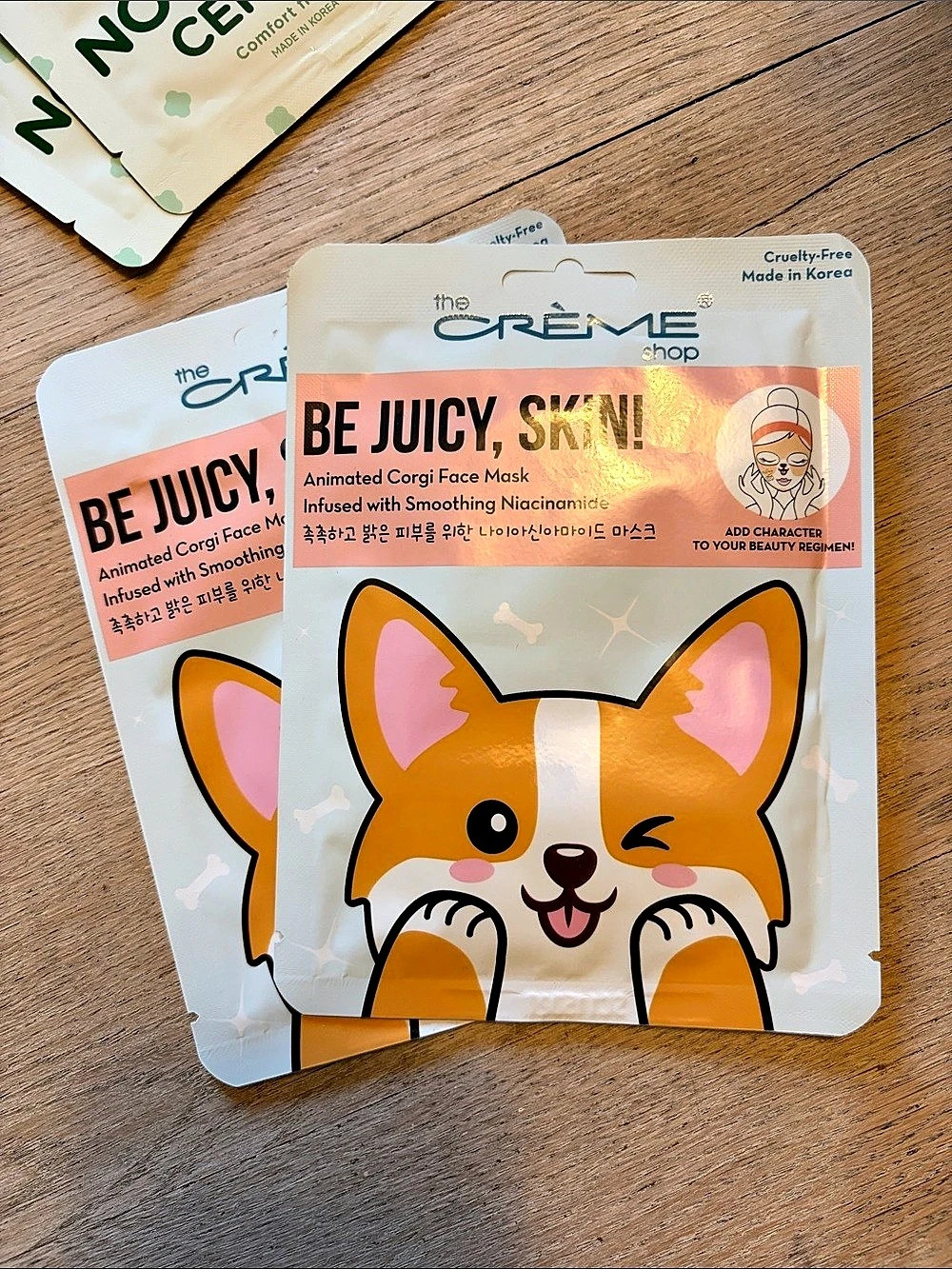 The Crème Shop Be Juicy, Skin! Animated Corgi Face Mask! Corgi Sheet Masks